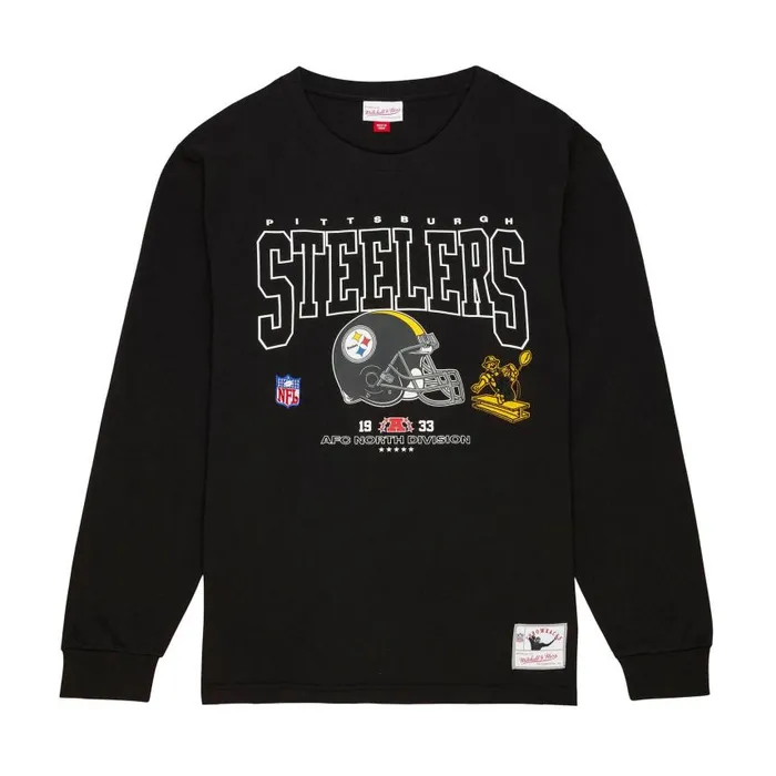 Mitchell and Ness Division LS Tee Pittsburgh Steelers Men TShirts and Tops