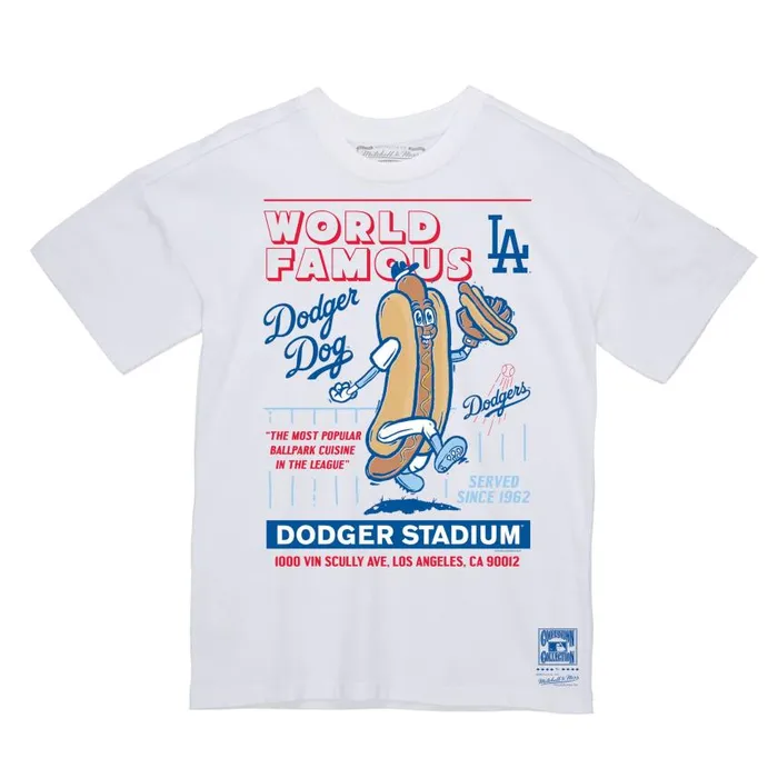 Mitchell and Ness Dodger Dog Tee Los Angeles Dodgers Men TShirts and Tops