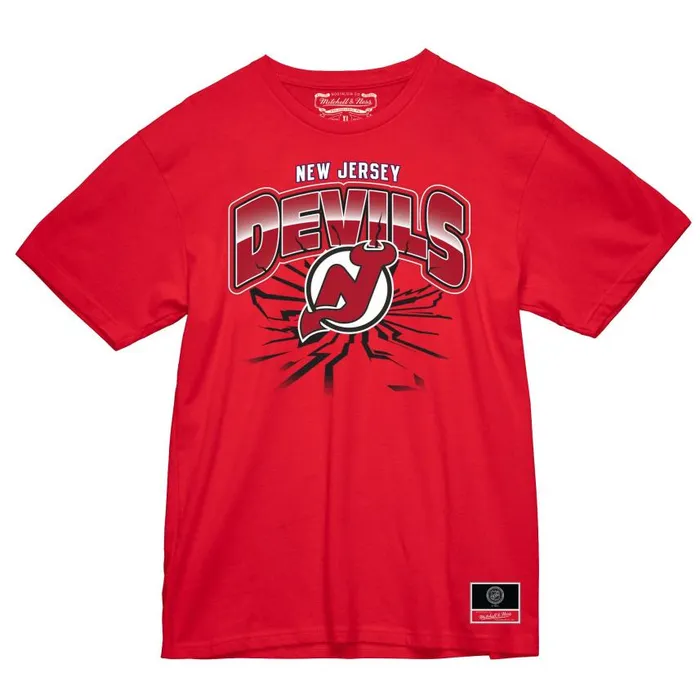 Mitchell and Ness Earthquake Tee New Jersey Devils Men TShirts and Tops