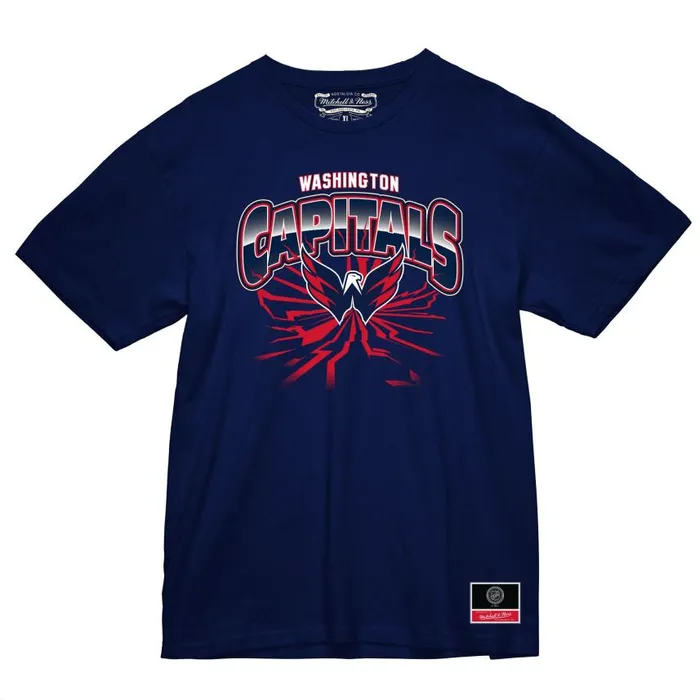 Mitchell and Ness Earthquake Tee Washington Capitals Men TShirts and Tops