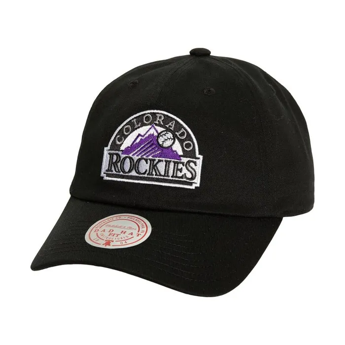 Mitchell and Ness Evergreen Strapback Coop Colorado Rockies Men Hats and Headwear Mitchell and Ness Evergreen Strapback Coop Colorado Rockies Men Hats and Headwear