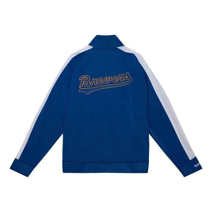 Mitchell and Ness Flashback Track Jacket Milwaukee Brewers Men Jackets and Outerwear Mitchell and Ness Flashback Track Jacket Milwaukee Brewers Men Jackets and Outerwear