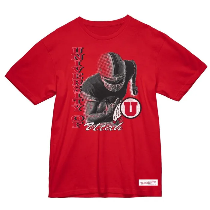 Mitchell and Ness Football Man Tee University Of Utah Men TShirts and Tops