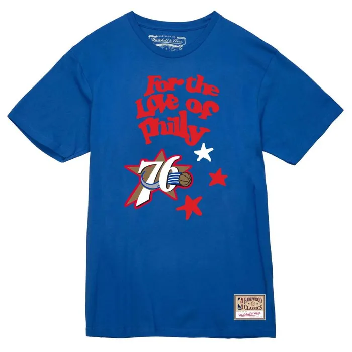 Mitchell and Ness For The Love Sixers Tee Philadelphia 76ers Men TShirts and Tops Mitchell and Ness For The Love Sixers Tee Philadelphia 76ers Men TShirts and Tops