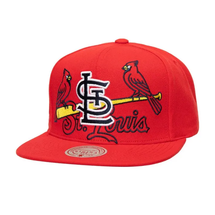 Mitchell and Ness Full Frontal Snapback St Louis Cardinals Men Hats and Headwear