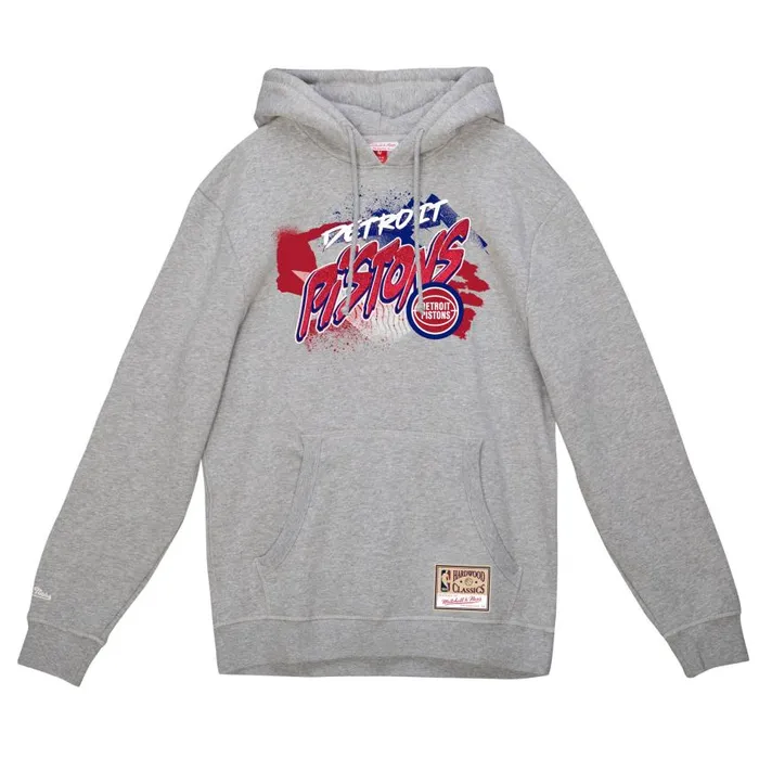 Mitchell and Ness Graff Hoodie Detroit Pistons Men Hoodies and Sweatshirts