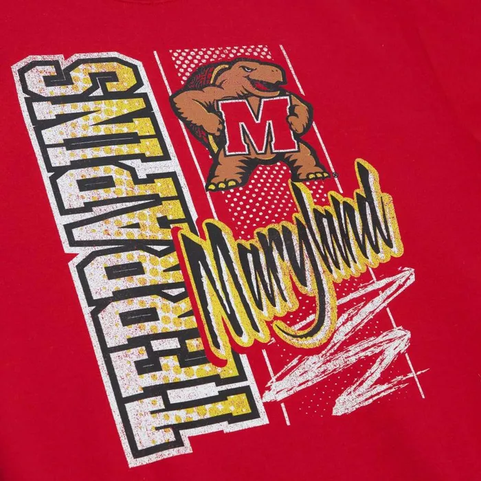 Mitchell and Ness Halftime Script Crew University Of Maryland Men Hoodies and Sweatshirts