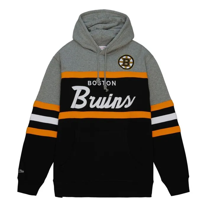 Mitchell and Ness Head Coach Hoodie Boston Bruins Men Hoodies and Sweatshirts Mitchell and Ness Head Coach Hoodie Boston Bruins Men Hoodies and Sweatshirts