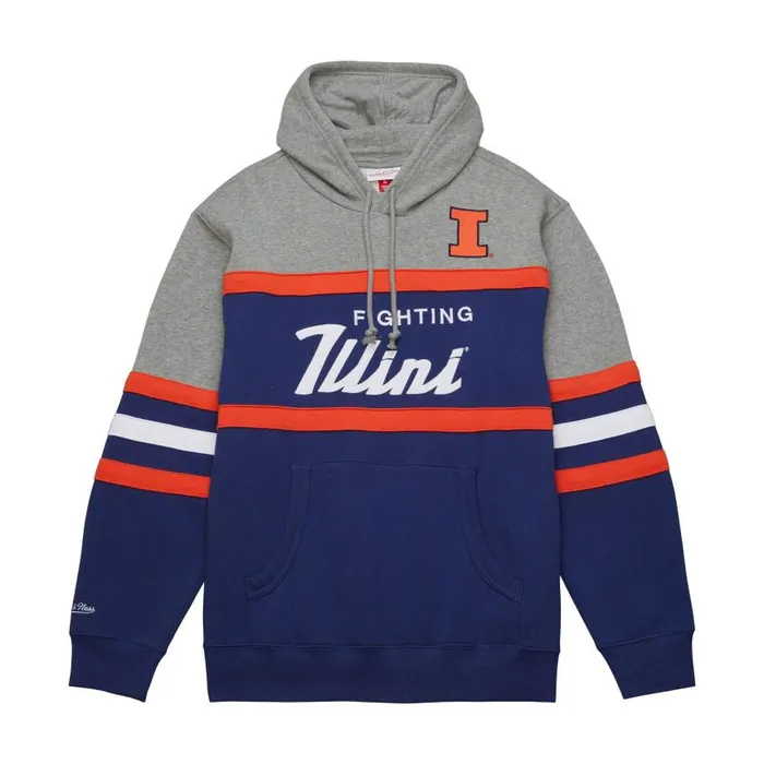 Mitchell and Ness Head Coach Hoodie University Of Illinois UC Men Hoodies and Sweatshirts Mitchell and Ness Head Coach Hoodie University Of Illinois UC Men Hoodies and Sweatshirts