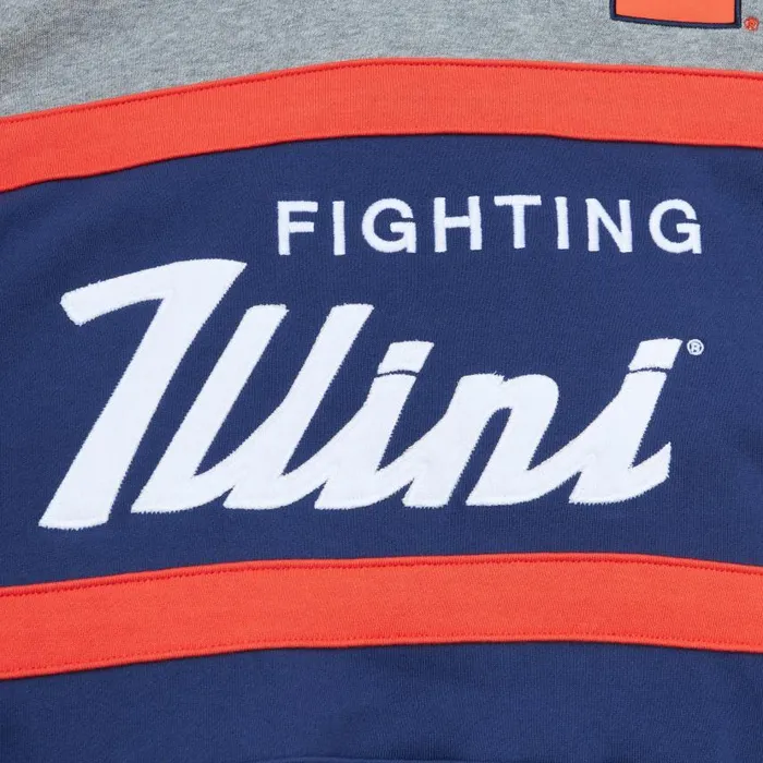 Mitchell and Ness Head Coach Hoodie University Of Illinois UC Men Hoodies and Sweatshirts