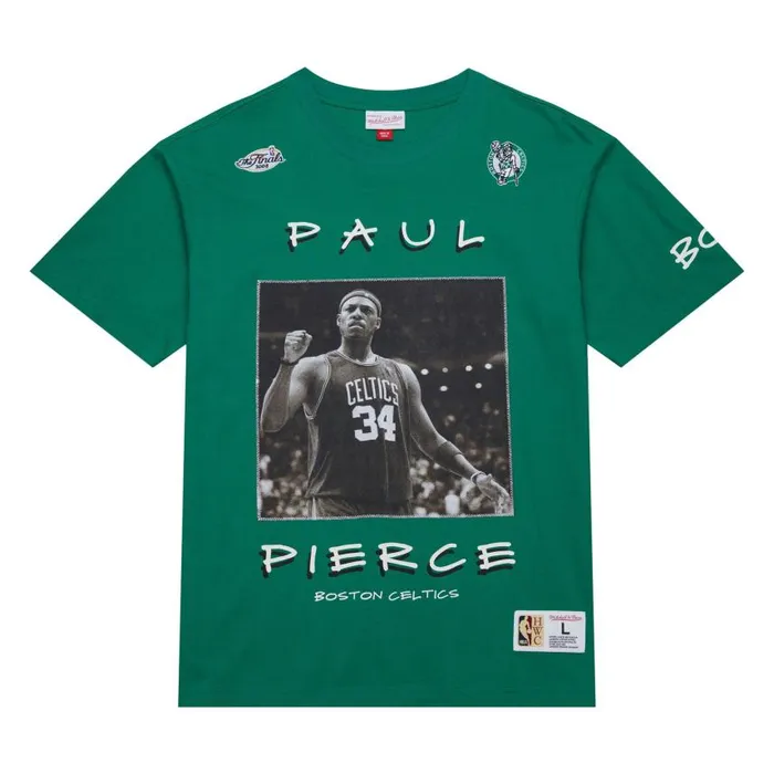 Mitchell and Ness Heavyweight Premium Player Tee Vintage Logo Boston Celtics Paul Pierce Men TShirts and Tops Mitchell and Ness Heavyweight Premium Player Tee Vintage Logo Boston Celtics Paul Pierce Men TShirts and Tops