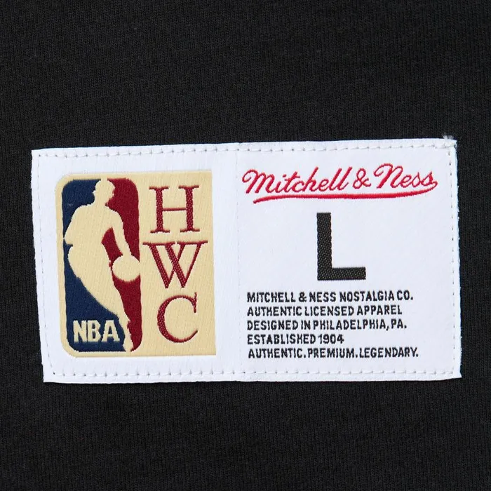 Mitchell and Ness Heavyweight Premium Player Tee Vintage Logo Miami Heat Dwyane Wade Men TShirts and Tops