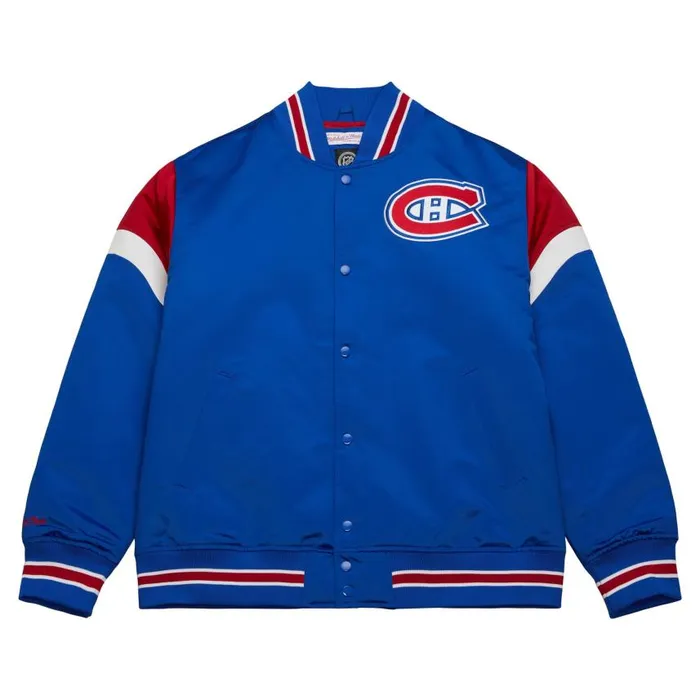 Mitchell and Ness Heavyweight Satin Jacket Montreal Canadiens Men Jackets and Outerwear Mitchell and Ness Heavyweight Satin Jacket Montreal Canadiens Men Jackets and Outerwear