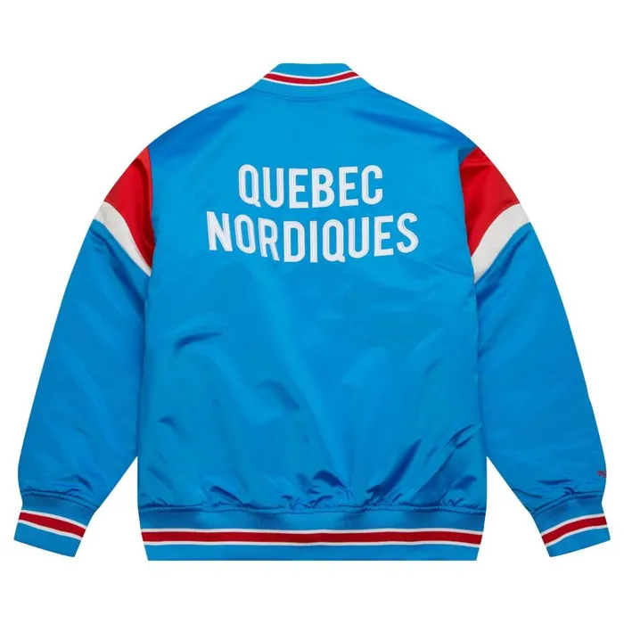Mitchell and Ness Heavyweight Satin Jacket Quebec Nordiques Men Jackets and Outerwear Mitchell and Ness Heavyweight Satin Jacket Quebec Nordiques Men Jackets and Outerwear