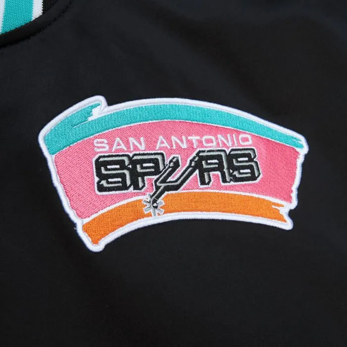Mitchell and Ness Heavyweight Satin Jacket San Antonio Spurs Men Jackets and Outerwear Mitchell and Ness Heavyweight Satin Jacket San Antonio Spurs Men Jackets and Outerwear