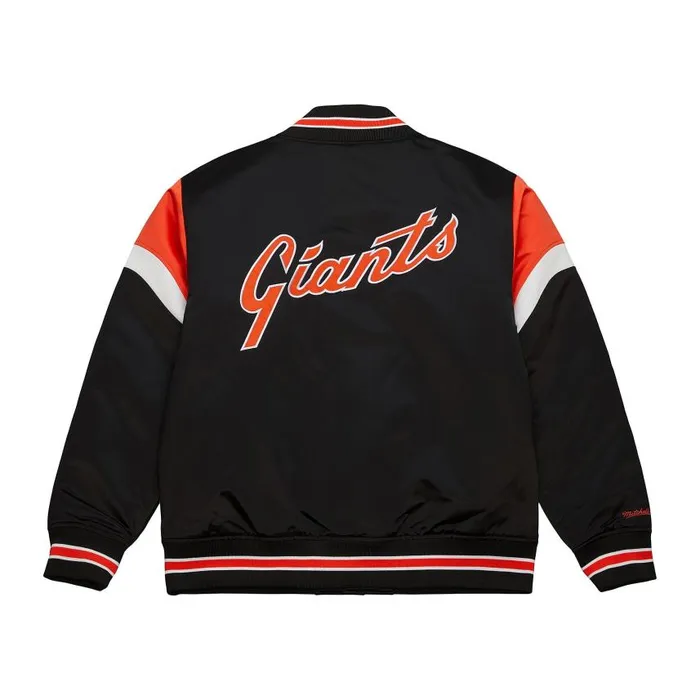 Mitchell and Ness Heavyweight Satin Jacket San Francisco Giants Men Jackets and Outerwear