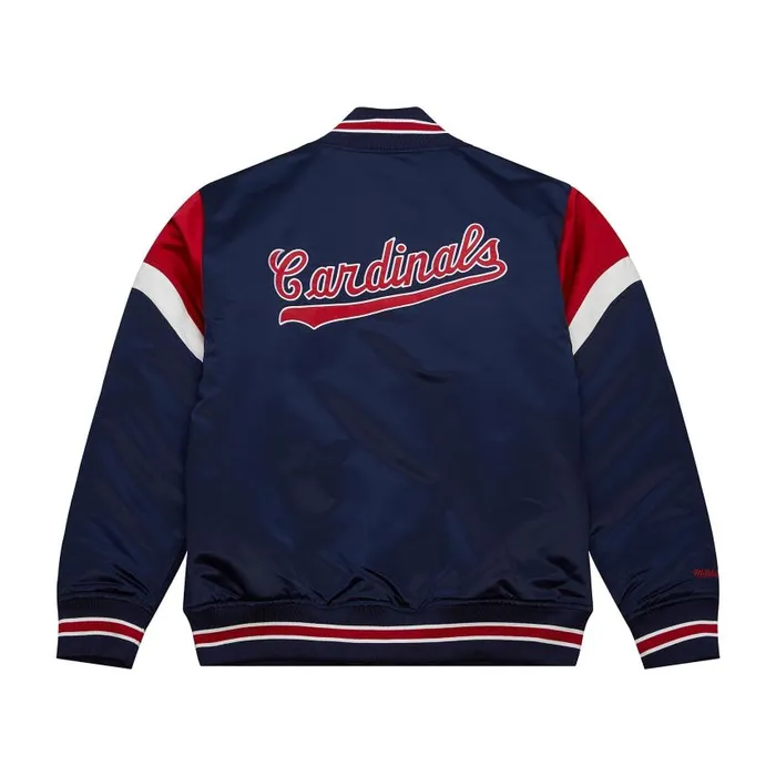 Mitchell and Ness Heavyweight Satin Jacket St Louis Cardinals Men Jackets and Outerwear Mitchell and Ness Heavyweight Satin Jacket St Louis Cardinals Men Jackets and Outerwear