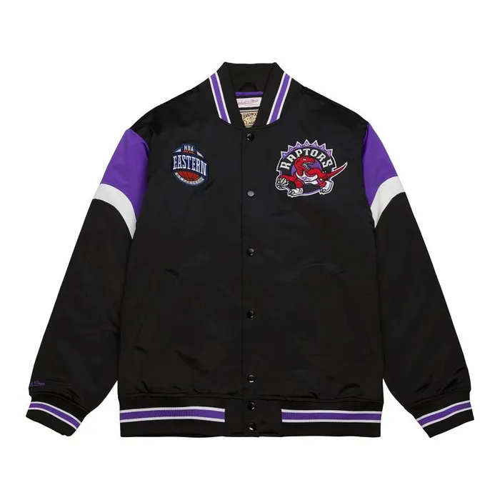 Mitchell and Ness Heavyweight Satin Jacket Toronto Raptors Men Jackets and Outerwear Mitchell and Ness Heavyweight Satin Jacket Toronto Raptors Men Jackets and Outerwear