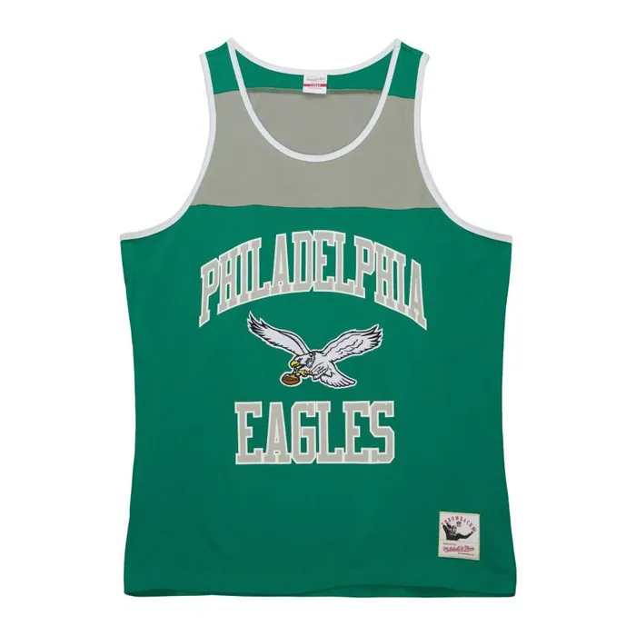 Mitchell and Ness Heritage Color Blocked Tank Top Philadelphia Eagles Men TShirts and Tops Mitchell and Ness Heritage Color Blocked Tank Top Philadelphia Eagles Men TShirts and Tops