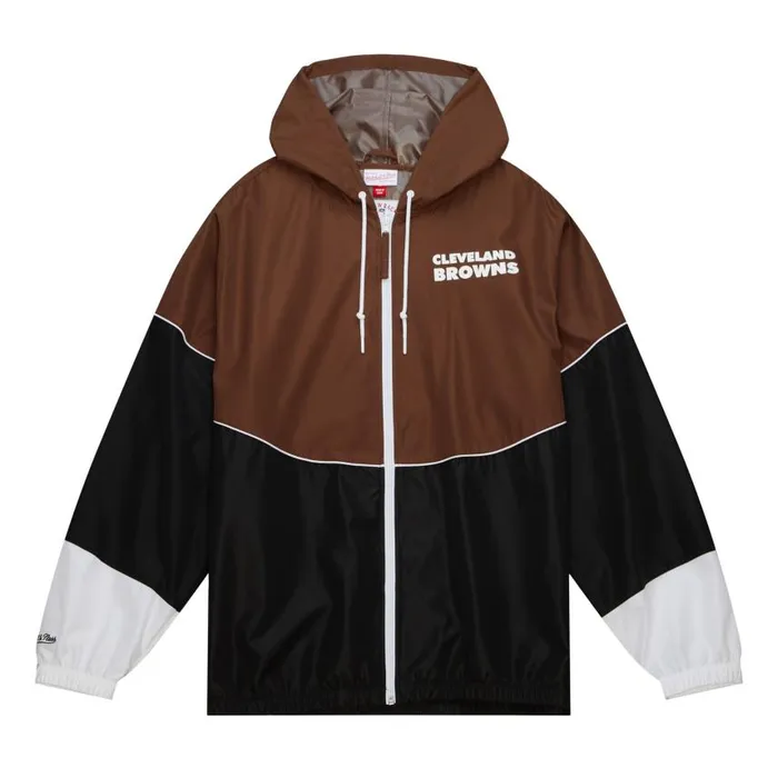 Mitchell and Ness Home Team Lightweight Windbreaker Cleveland Browns Men Jackets and Outerwear Mitchell and Ness Home Team Lightweight Windbreaker Cleveland Browns Men Jackets and Outerwear