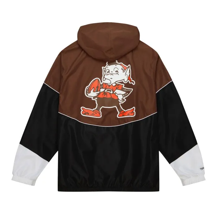Mitchell and Ness Home Team Lightweight Windbreaker Cleveland Browns Men Jackets and Outerwear Mitchell and Ness Home Team Lightweight Windbreaker Cleveland Browns Men Jackets and Outerwear