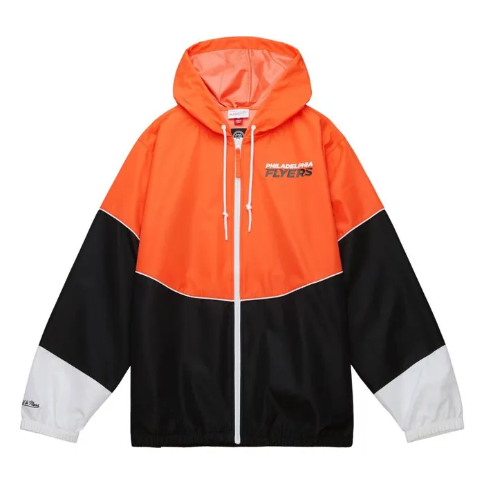 Mitchell and Ness Home Team Lightweight Windbreaker Philadelphia Flyers Men Jackets and Outerwear