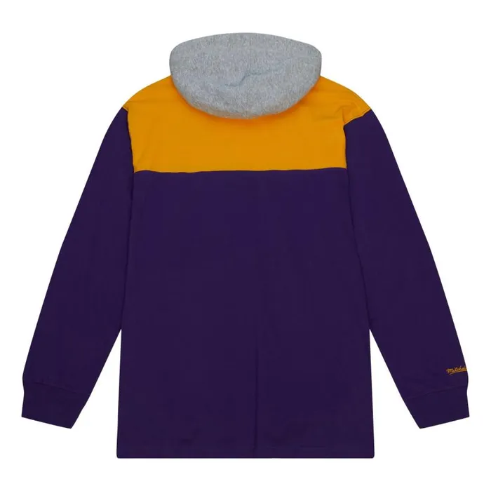 Mitchell and Ness Hooded Rugby Polo Los Angeles Lakers Men TShirts and Tops Mitchell and Ness Hooded Rugby Polo Los Angeles Lakers Men TShirts and Tops