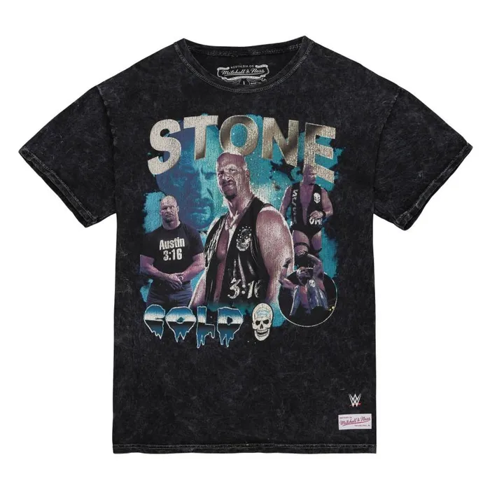 Mitchell and Ness Icy Tee Stone Cold Steve Austin Men TShirts and Tops