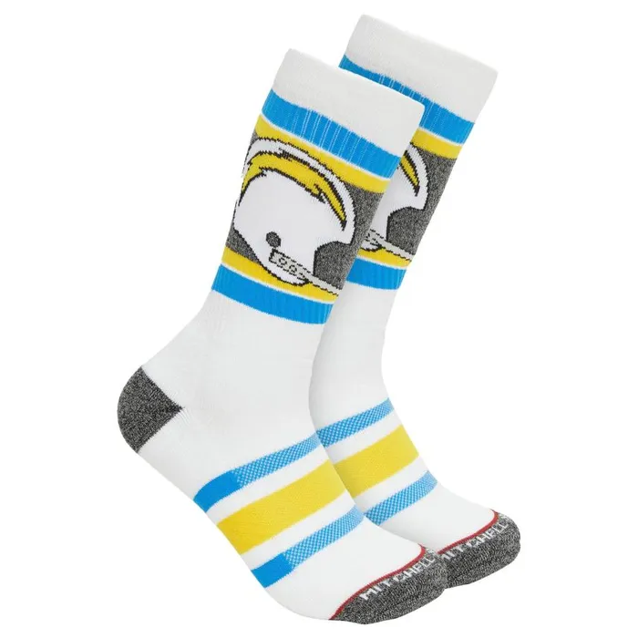 Mitchell and Ness Interception Crew Socks Los Angeles Chargers Men Socks