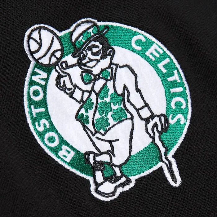 Mitchell and Ness Jacquard Ringer SS Tee Vintage Logo Boston Celtics Men TShirts and Tops