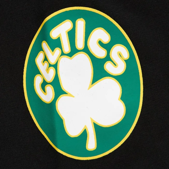 Mitchell and Ness Jacquard Ringer SS Tee Vintage Logo Boston Celtics Men TShirts and Tops