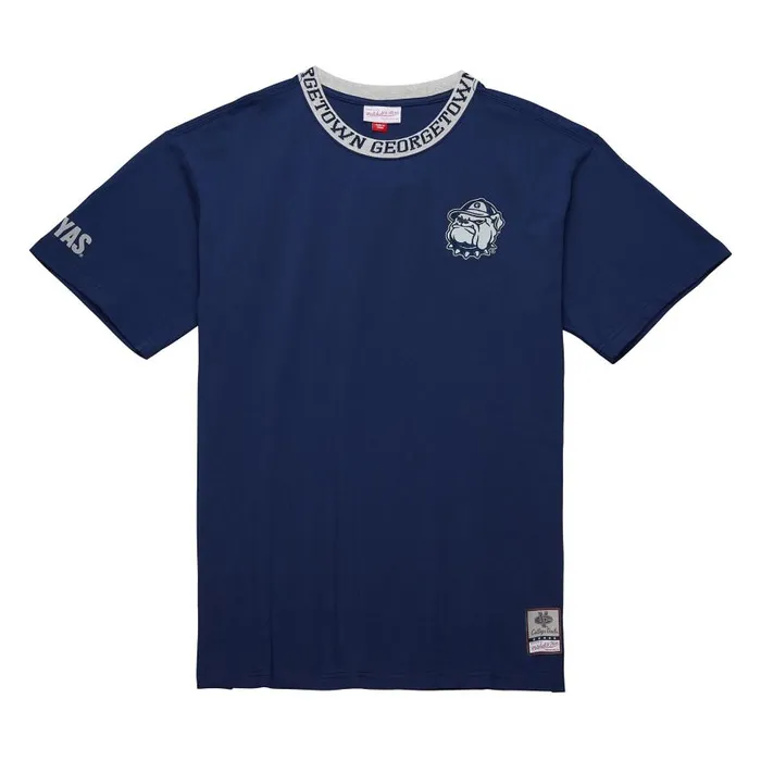 Mitchell and Ness Jacquard Ringer SS Tee Vintage Logo Georgetown University Men TShirts and Tops Mitchell and Ness Jacquard Ringer SS Tee Vintage Logo Georgetown University Men TShirts and Tops