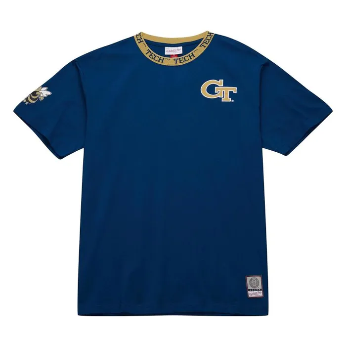 Mitchell and Ness Jaquard Ringer SS Tee Current Logo Georgia Tech Men TShirts and Tops Mitchell and Ness Jaquard Ringer SS Tee Current Logo Georgia Tech Men TShirts and Tops