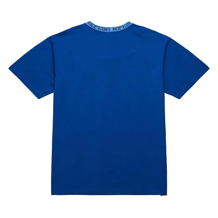 Mitchell and Ness Jaquard Ringer SS Tee Current Logo Johns Hopkins University Men TShirts and Tops