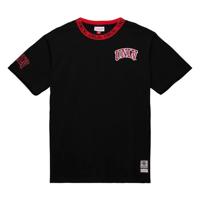 Mitchell and Ness Jaquard Ringer SS Tee Vintage Logo UNLV Men TShirts and Tops Mitchell and Ness Jaquard Ringer SS Tee Vintage Logo UNLV Men TShirts and Tops