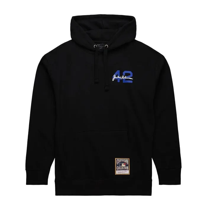 Mitchell and Ness Jr Vintage Cover Hoodie Brooklyn Dodgers Jackie Robinson Men Hoodies and Sweatshirts Mitchell and Ness Jr Vintage Cover Hoodie Brooklyn Dodgers Jackie Robinson Men Hoodies and Sweatshirts