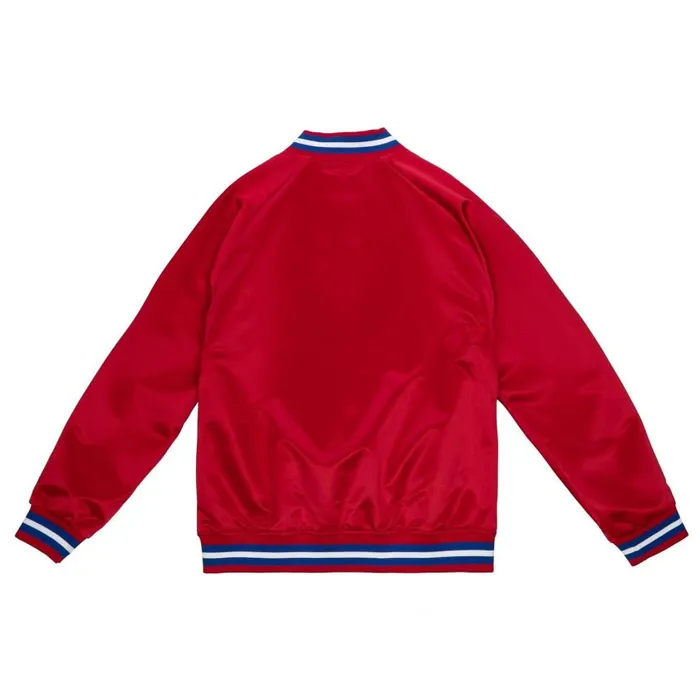 Mitchell and Ness Lightweight Satin Jacket Detroit Pistons Men Jackets and Outerwear