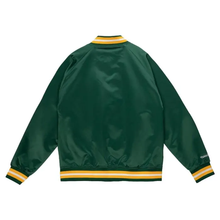 Mitchell and Ness Lightweight Satin Jacket Green Bay Packers Men Jackets and Outerwear Mitchell and Ness Lightweight Satin Jacket Green Bay Packers Men Jackets and Outerwear