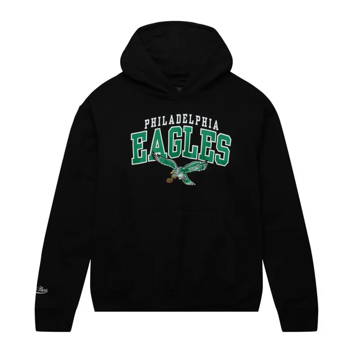 Mitchell and Ness Logo Arch Hoodie Philadelphia Eagles Kids Hoodies