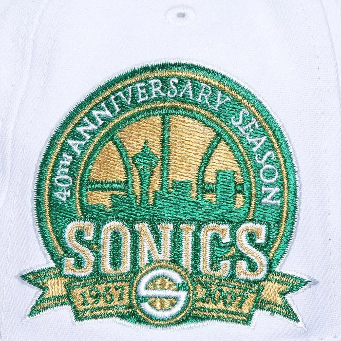 Mitchell and Ness Logo Shine Snapback HWC Seattle Supersonics Men Hats and Headwear Mitchell and Ness Logo Shine Snapback HWC Seattle Supersonics Men Hats and Headwear