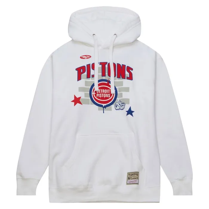 Mitchell and Ness MandN X Tats Cru Brick Hoodie Detroit Pistons Men Hoodies and Sweatshirts Mitchell and Ness MandN X Tats Cru Brick Hoodie Detroit Pistons Men Hoodies and Sweatshirts