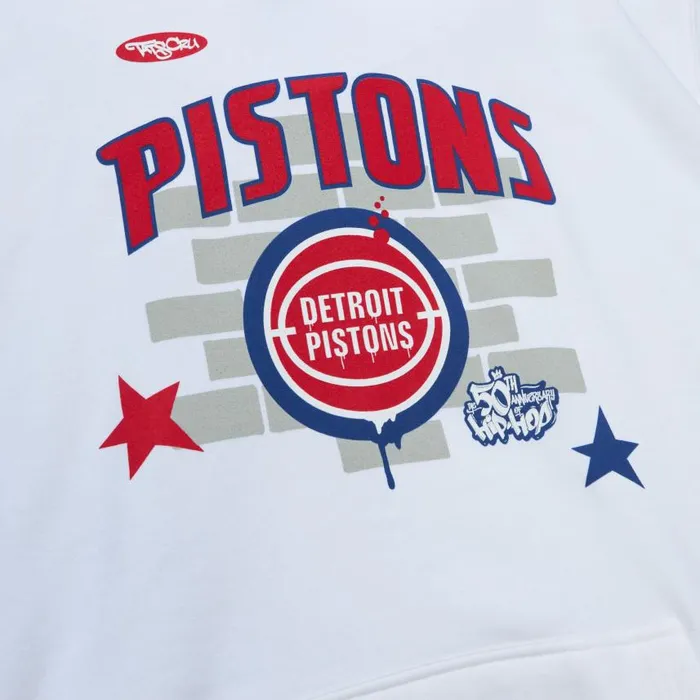 Mitchell and Ness MandN X Tats Cru Brick Hoodie Detroit Pistons Men Hoodies and Sweatshirts Mitchell and Ness MandN X Tats Cru Brick Hoodie Detroit Pistons Men Hoodies and Sweatshirts