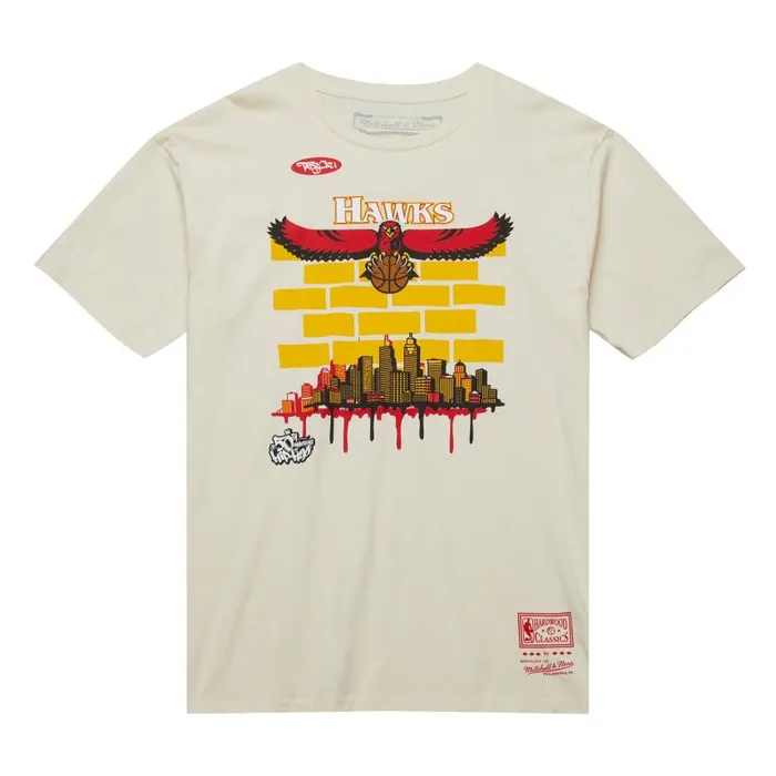 Mitchell and Ness MandN X Tats Cru City Tee Atlanta Hawks Men TShirts and Tops Mitchell and Ness MandN X Tats Cru City Tee Atlanta Hawks Men TShirts and Tops