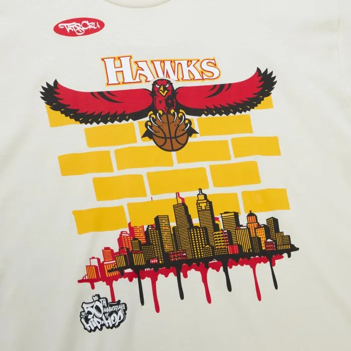 Mitchell and Ness MandN X Tats Cru City Tee Atlanta Hawks Men TShirts and Tops