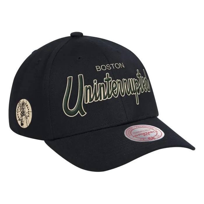 Mitchell and Ness MandN X Uninterrupted Snapback Boston Celtics Men Hats and Headwear Mitchell and Ness MandN X Uninterrupted Snapback Boston Celtics Men Hats and Headwear