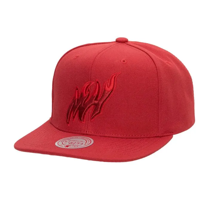 Mitchell and Ness Monochromatic Snapback HWC Miami Heat Men Hats and Headwear
