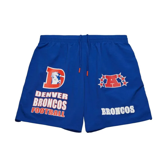 Mitchell and Ness Multi Hit Nylon Shorts Vintage Logo Denver Broncos Men Shorts Mitchell and Ness Multi Hit Nylon Shorts Vintage Logo Denver Broncos Men Shorts