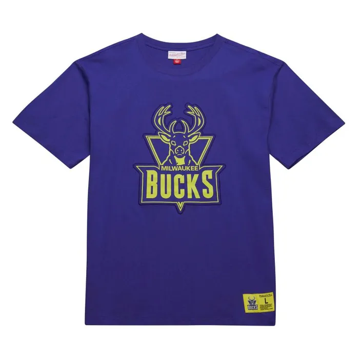 Mitchell and Ness Neon Nights SS Premium Tee Milwaukee Bucks Men TShirts and Tops Mitchell and Ness Neon Nights SS Premium Tee Milwaukee Bucks Men TShirts and Tops