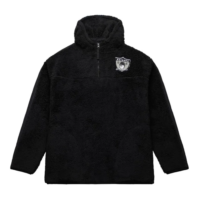 Mitchell and Ness Polar Fleece 14 Zip Pullover Hoodie Oakland Raiders Men Hoodies and Sweatshirts Mitchell and Ness Polar Fleece 14 Zip Pullover Hoodie Oakland Raiders Men Hoodies and Sweatshirts