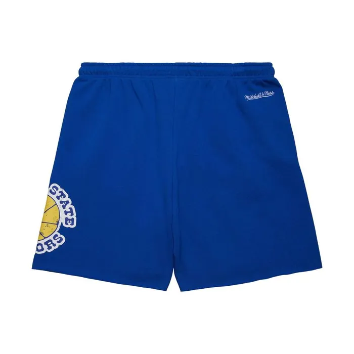 Mitchell and Ness Postgame Fleece Shorts Vintage Logo Golden State Warriors Men Shorts Mitchell and Ness Postgame Fleece Shorts Vintage Logo Golden State Warriors Men Shorts